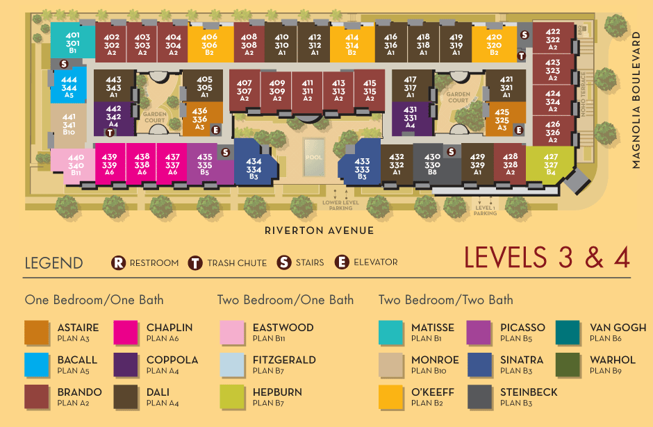 NOHO Site Plan Levels 3 & 4